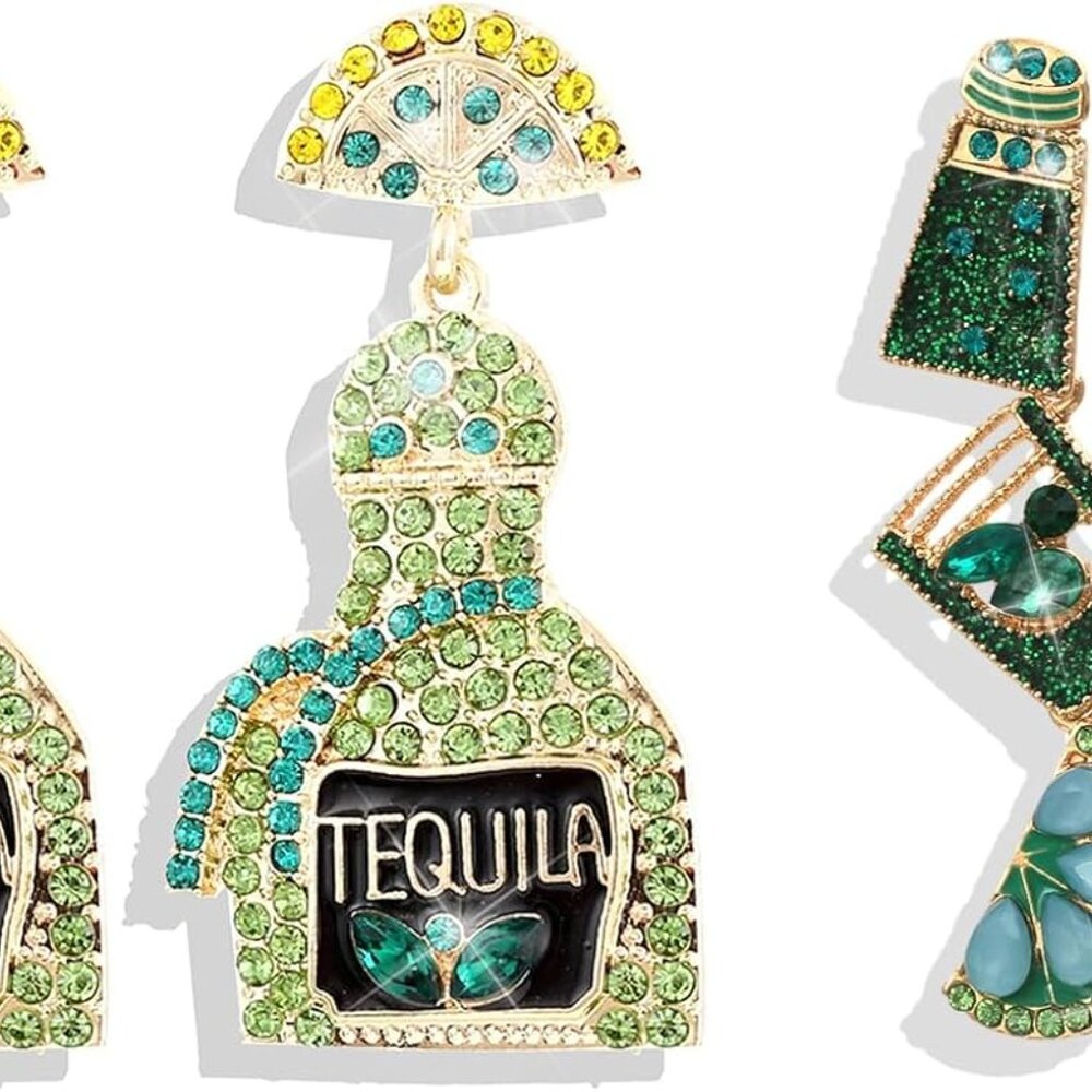 Cinco De Mayo Earrings for Women Fiesta Mexican Taco Margarita Dangle Earrings J